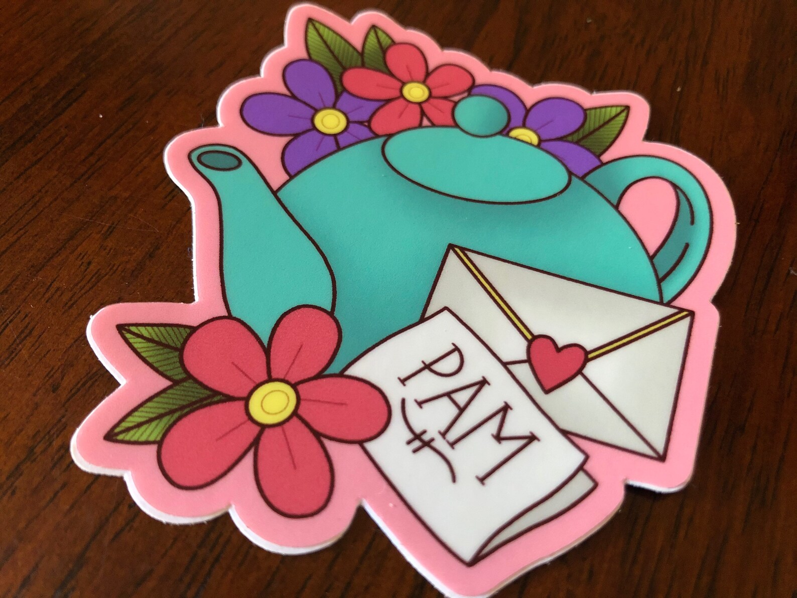 The Office Teapot Jim and Pam Sticker Etsy