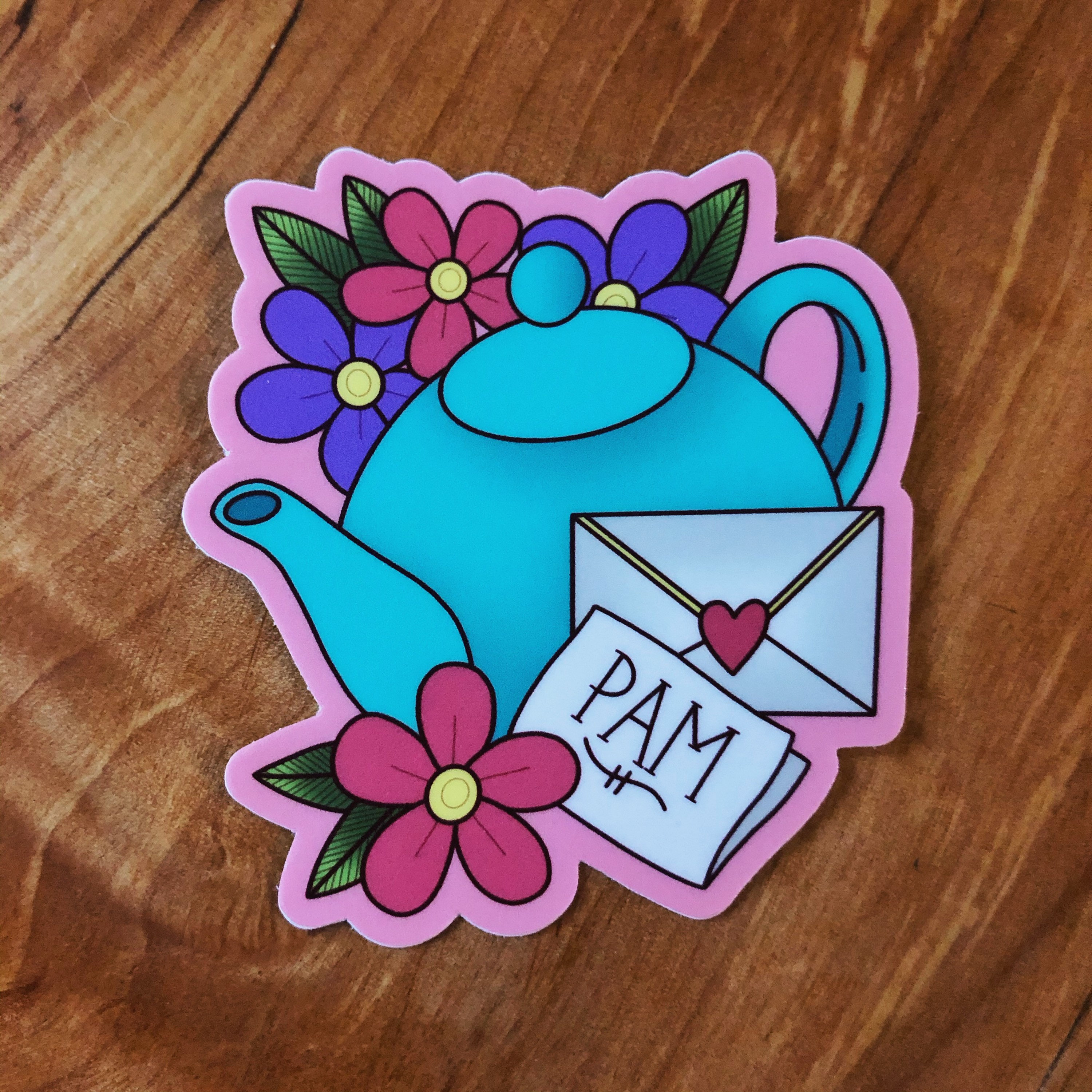 The Office Teapot Jim and Pam Sticker Etsy