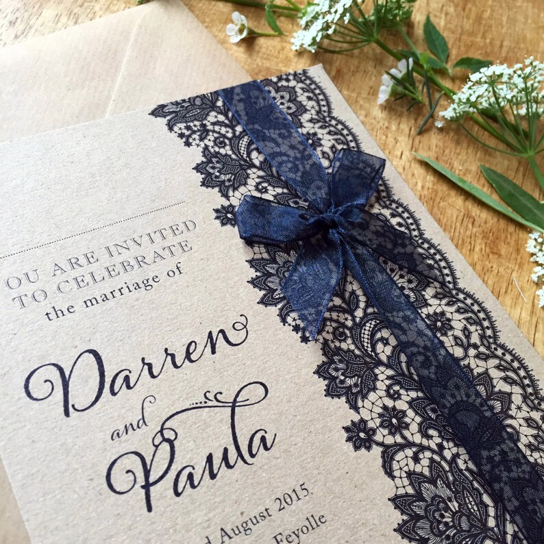 Vintage Lace Wedding Stationery - Etsy