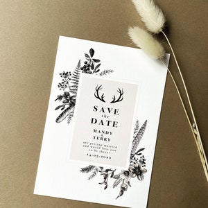 Papelería de boda Winter Glamour // Invitaciones de boda de invierno // Invitaciones de bolsillo // Invitaciones de boda // Papelería a juego