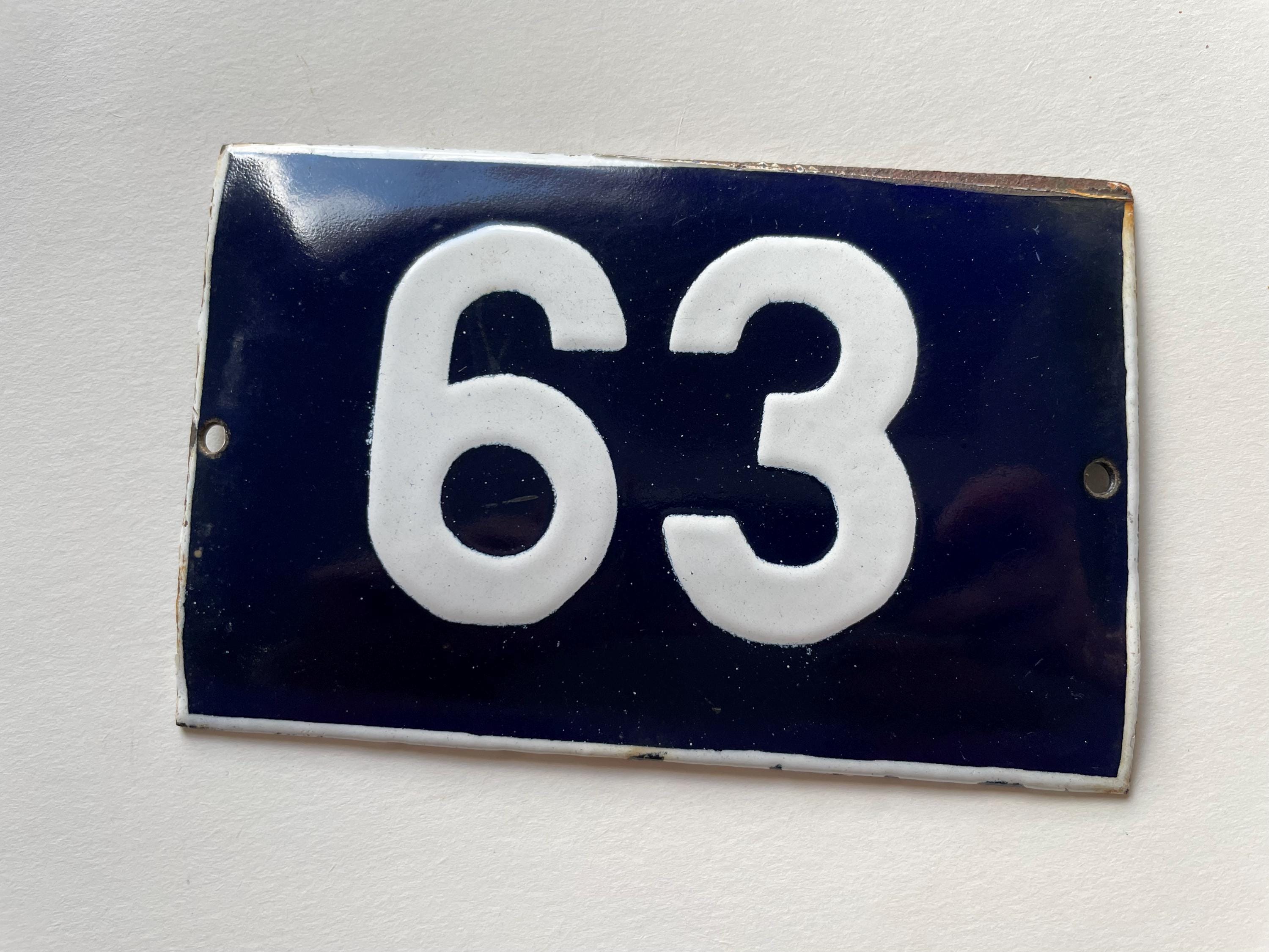 House Number 63 - Etsy