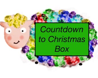 Countdown to Christmas Box, mystery, self-striping sockyarn, handdyed sockyarn, handdyed yarn, handdyed wool