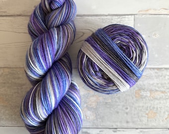 Professor Snape, 4 stripes, self-striping sockyarn, handdyed sockyarn, handdyed yarn, handdyed wool