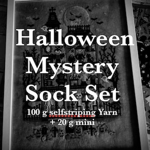 Halloween Mystery Sock Set, mystery, self-striping sockyarn, handdyed sockyarn, handdyed yarn, handdyed wool
