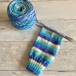 Expecto Patronum, 4 stripes, self-striping sockyarn, handdyed sockyarn, handdyed yarn, handdyed wool