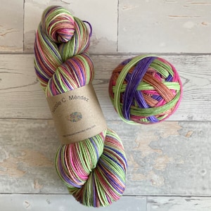 Harvest, 6 stripes, self-striping sockyarn, handdyed sockyarn, handdyed yarn, handdyed wool