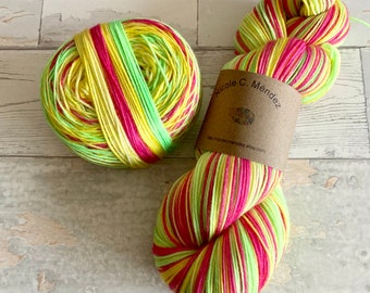 Happy Easter, 4 stripes, self-striping sockyarn, handdyed sockyarn, handdyed yarn, handdyed wool