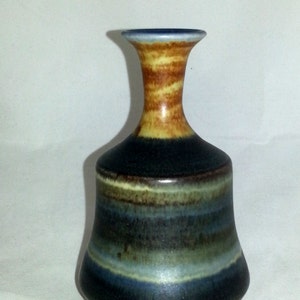 Scandinavia Stoneware vase in lovely glaze and form by Höganäs Sweden.