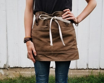 Waxed canvas apron | Etsy