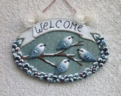 Winter snow Christmas welcome sign