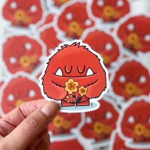 SiGGi vinyl sticker with flower