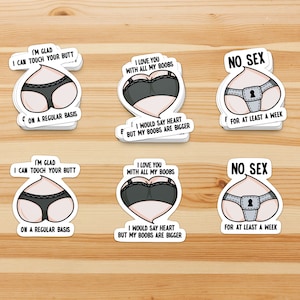 Erwachsenen Aufkleber Brüste, Arsch & Sex | 3er Set oder einzeln