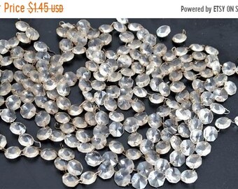 10 PCS Vintage Teardrop Chandelier Crystal Pendants Glass Prisms 50MM +2 Beads 10 PCS Vintage Teardrop Chandelier Crystal Pendants Glass Prisms 50MM +2 Beads