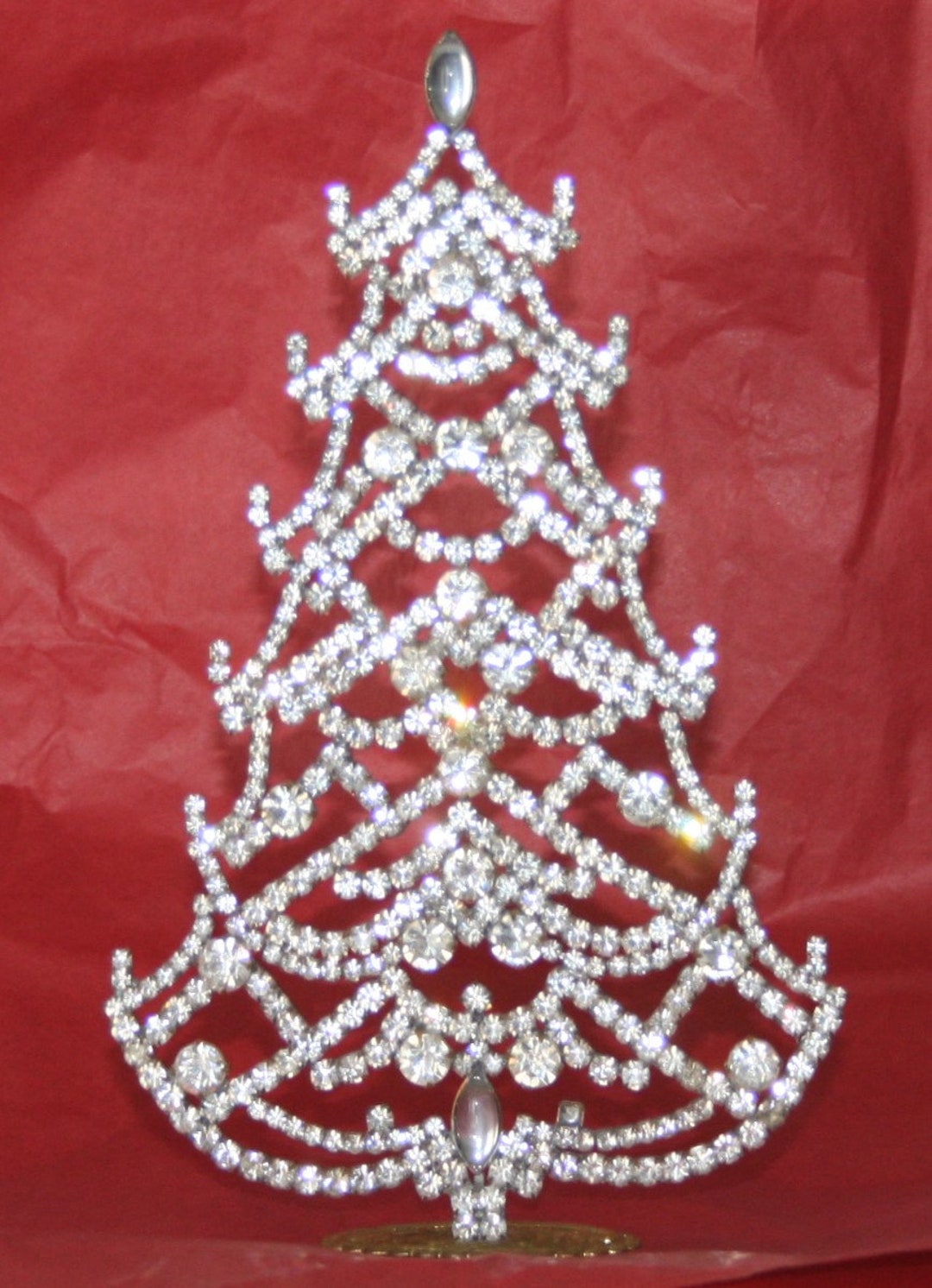 Strass Kristall Baum Weihnachtsbaum Bäumchen Aufsteller Etsy.de