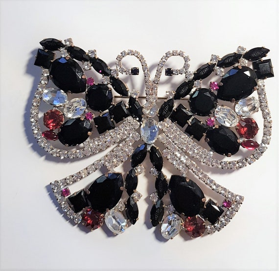Stunning Huge Vintage Butterfly Czech Glass Stones