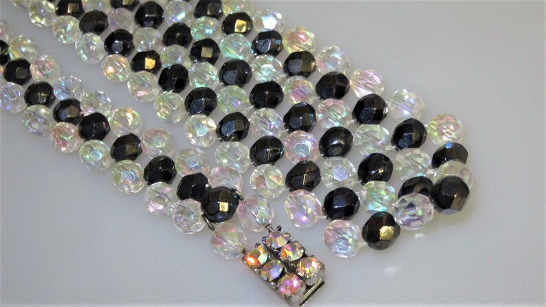 Czech Vintage Jewelry Set Tie-Necklace Bracelet