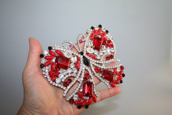 Huge Glass Stone Butterfly Bag Jewelry Czech Rhine