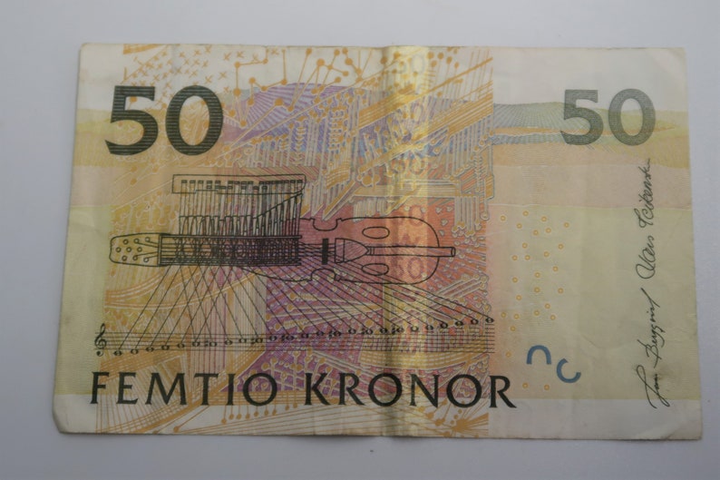 Femtio Kronor 50 Swedish Banknote Jenny Lind | Etsy UK