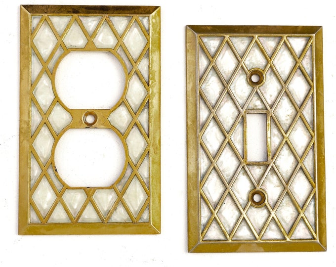 Midcentury Brass Light Switch & Socket Cover Plates Etsy