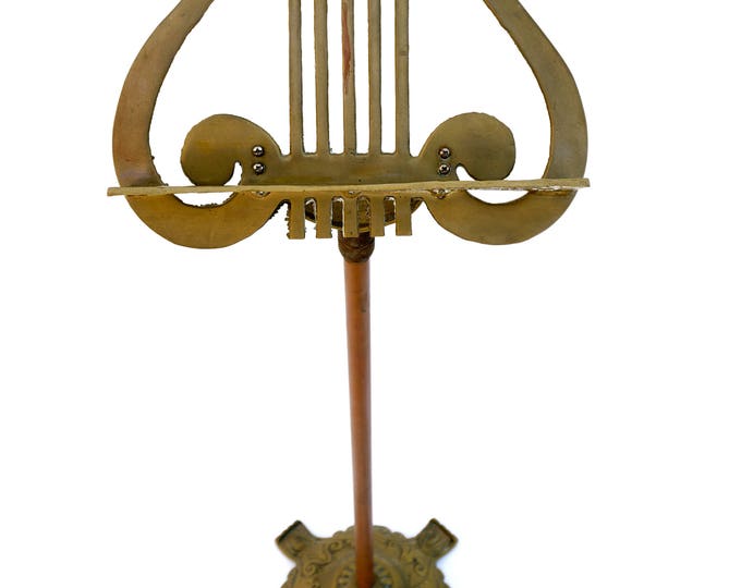 Vintage Ornate Brass Lyre Sheet Music Stand Etsy