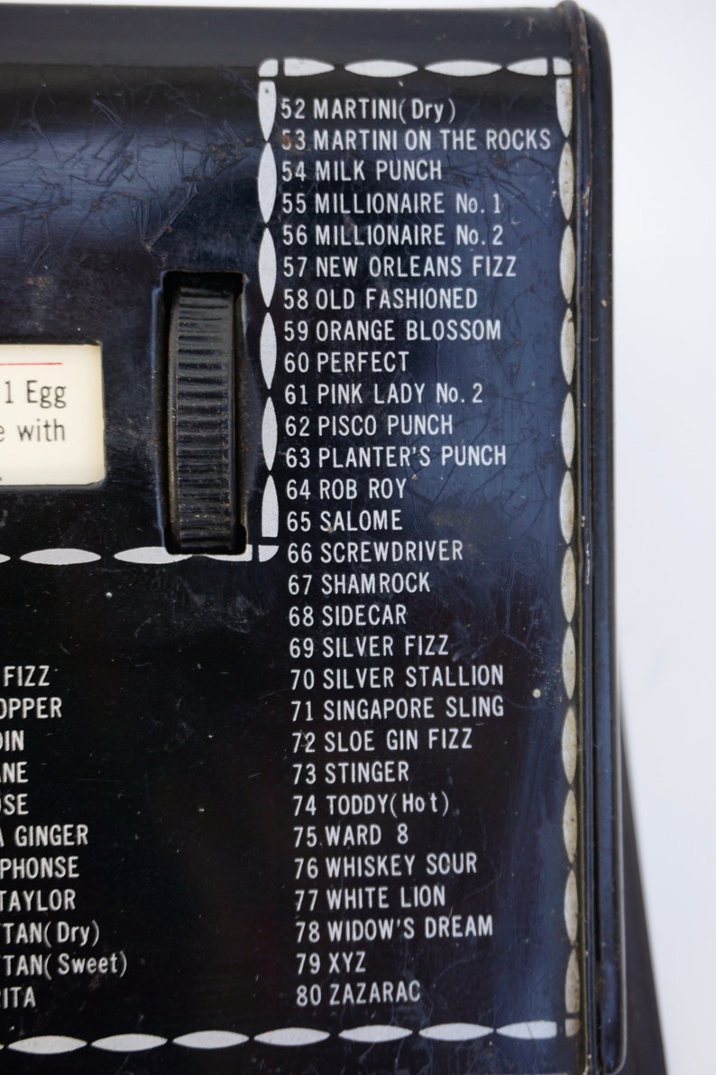 BAR AID Midcentury Metal Cocktail Recipe Rolodex Vintage Etsy