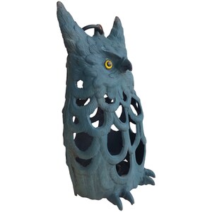 Vintage 11 Cast Iron Japanese Owl Lantern image 2