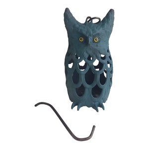 Vintage 11 Cast Iron Japanese Owl Lantern image 1