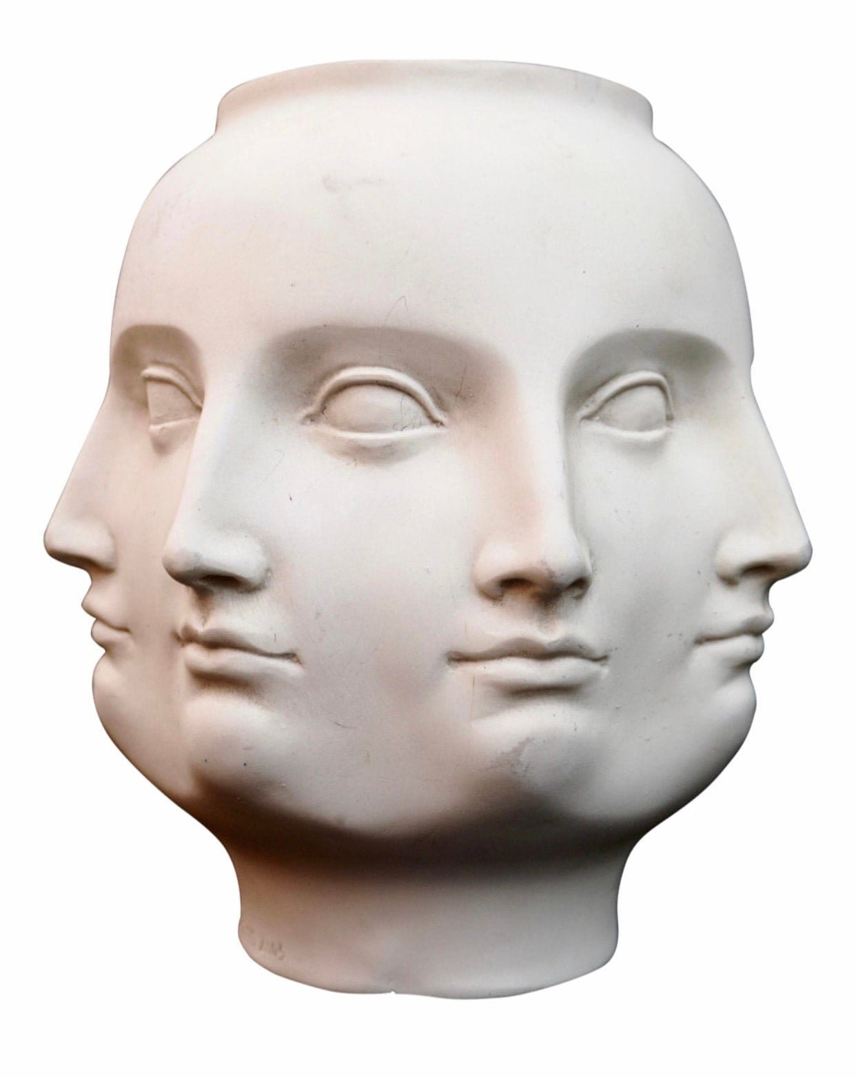 Original TMS Perpetual Face Vase Vitruvian Fornasetti Style Op Art