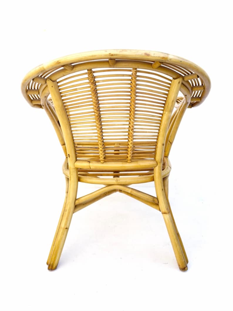 PAIR Vintage Natural Rattan Lounge Chairs High Quality Etsy