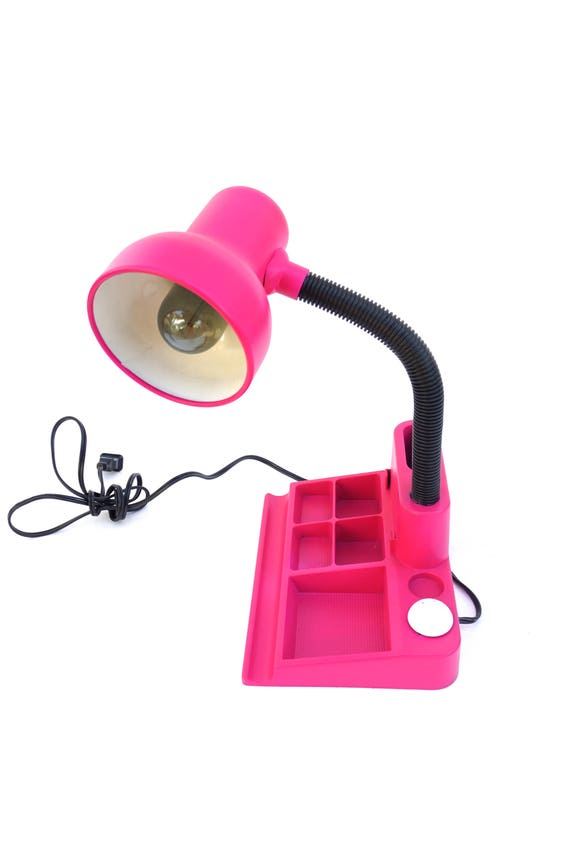 bright pink desk lamp