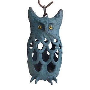 Vintage 11 Cast Iron Japanese Owl Lantern image 8
