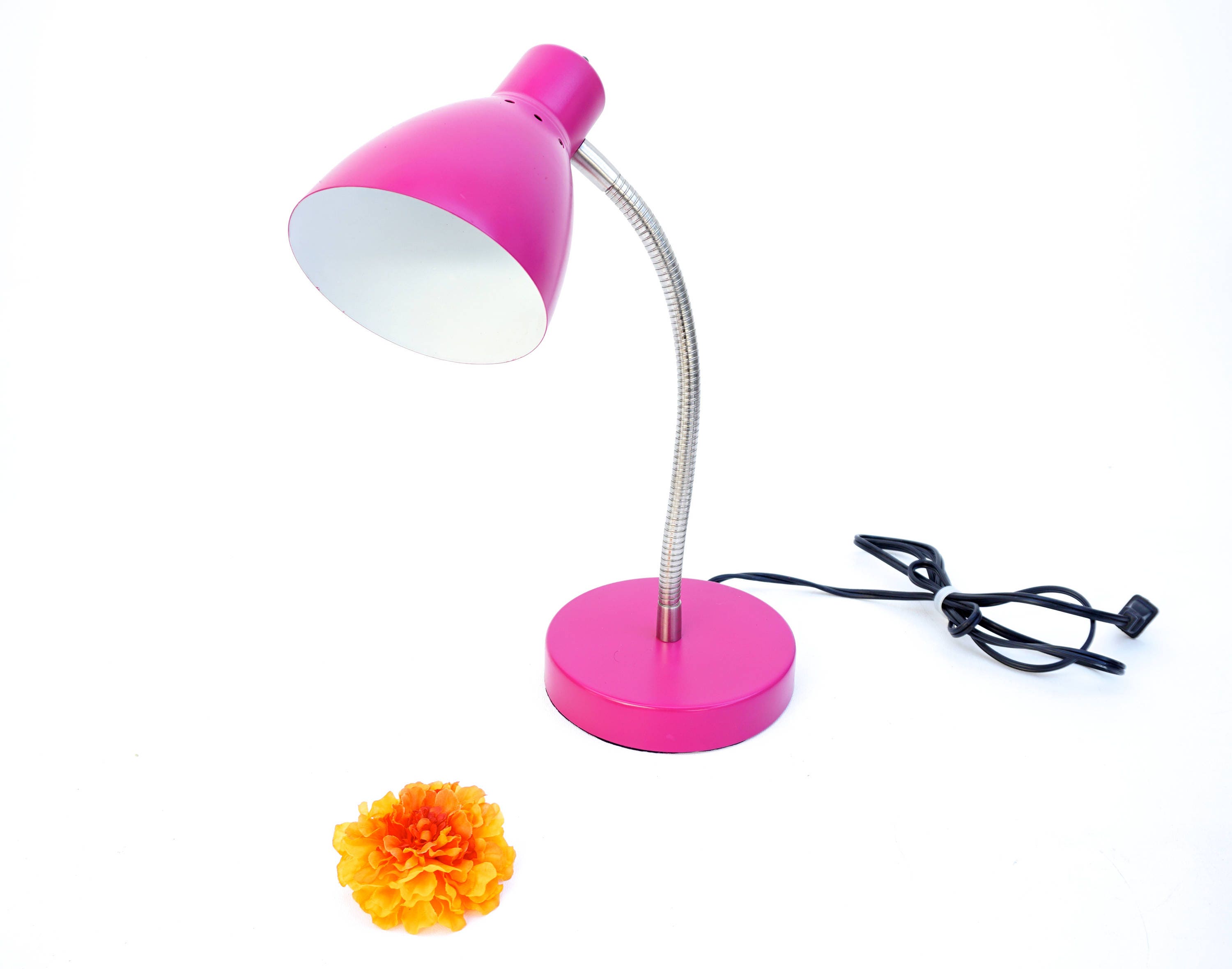 Vintage Modern 4piece Hot Pink Desk Set Gooseneck Lamp Etsy