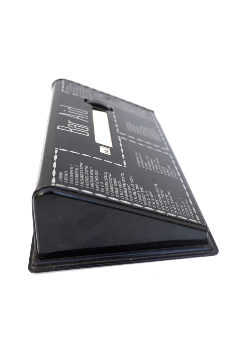 BAR AID Midcentury Metal Cocktail Recipe Rolodex Vintage Etsy