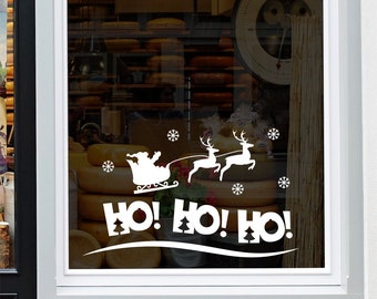 HO HO HO Christmas Window Sticker Xmas Shop Home Decoration Decal
