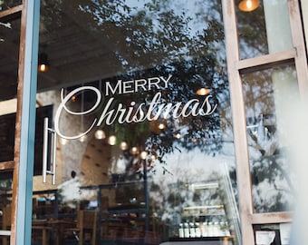Merry Christmas Window Sticker Xmas Shop Home Decoration Decal