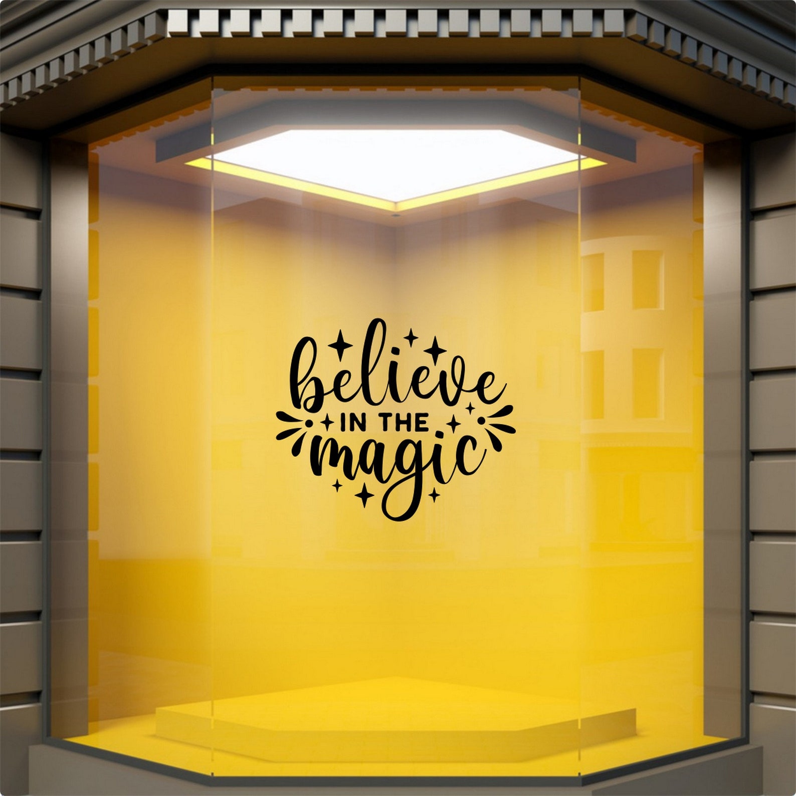 Believe in the Magic Christmas Window Decal: Holiday Window Display - Etsy