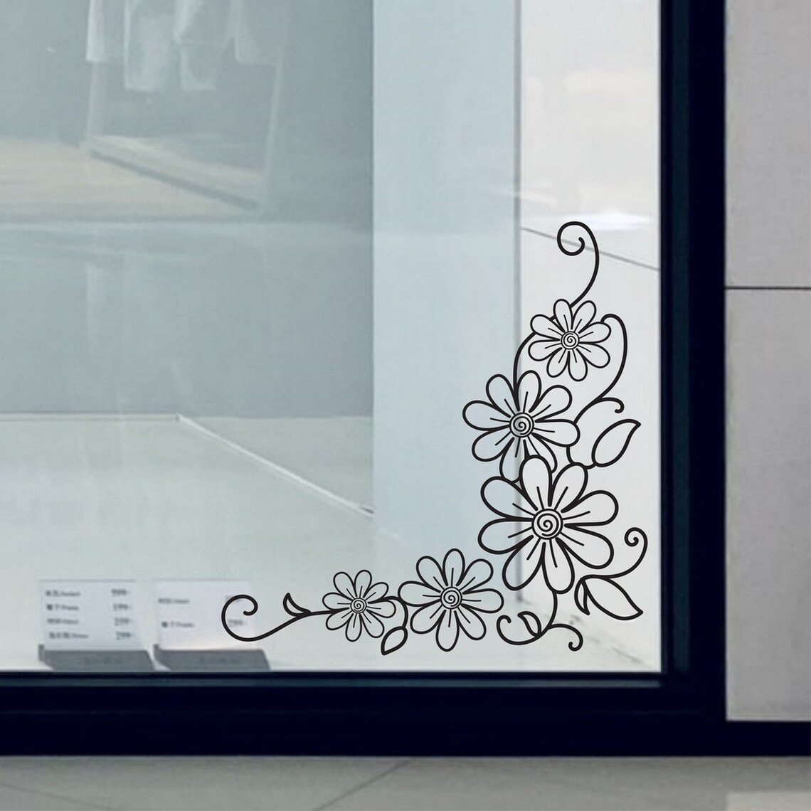 Floral Window Sticker Shop Window Decal Home Window Stickers Etsy UK