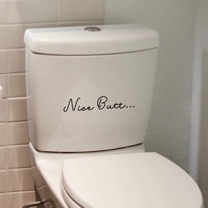 Funny Toilet Sticker Nice Butt Bathroom Toilet Seat Decal
