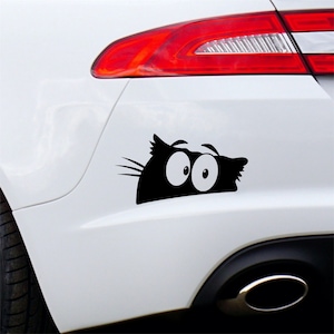 Katze Aufkleber Lustig Funny Tuning sticker film Car DIY Schwarz