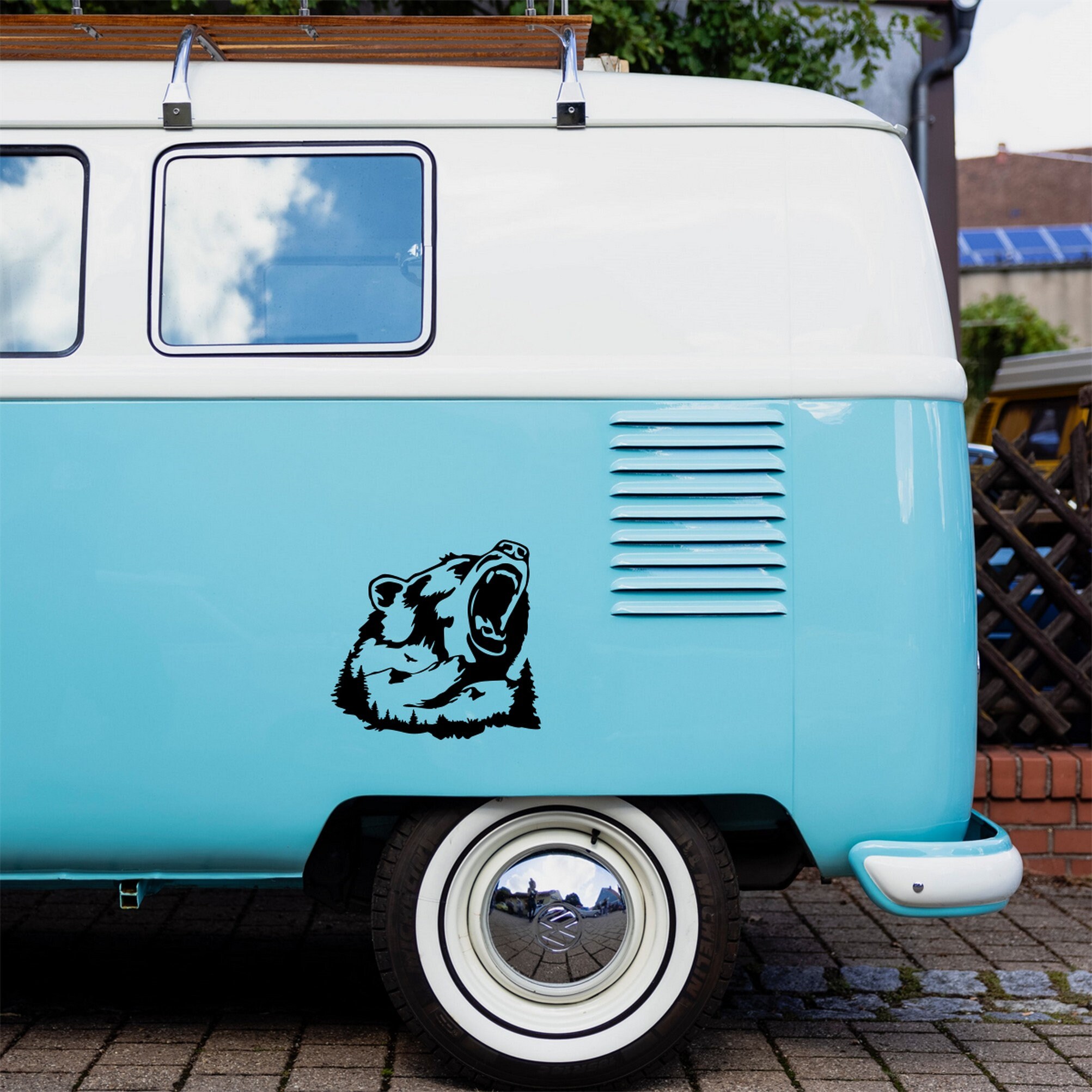 thumbnail image 2 of Bear Forest Mountains Large Sticker Car Van Camper Caravan Motorhome Bodywork Vinyl Decal 2 of 11