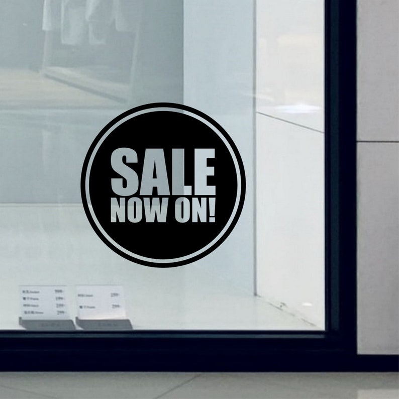 Sale Now on Shop Window Sticker Vinyl Decal Retail Display Etsy UK