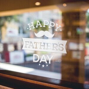 Happy Father's Day Window Sticker Retail Display Window Decal - Etsy