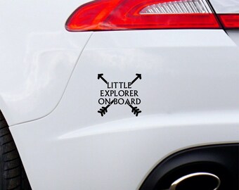 Little Explorer On Board Car Sticker Baby Kids On Board Safety Warning Vinyl Decal