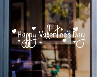 Happy Valentine es Day Shop Fensteraufkleber Valentinstag Vinyl Aufkleber Retail Display