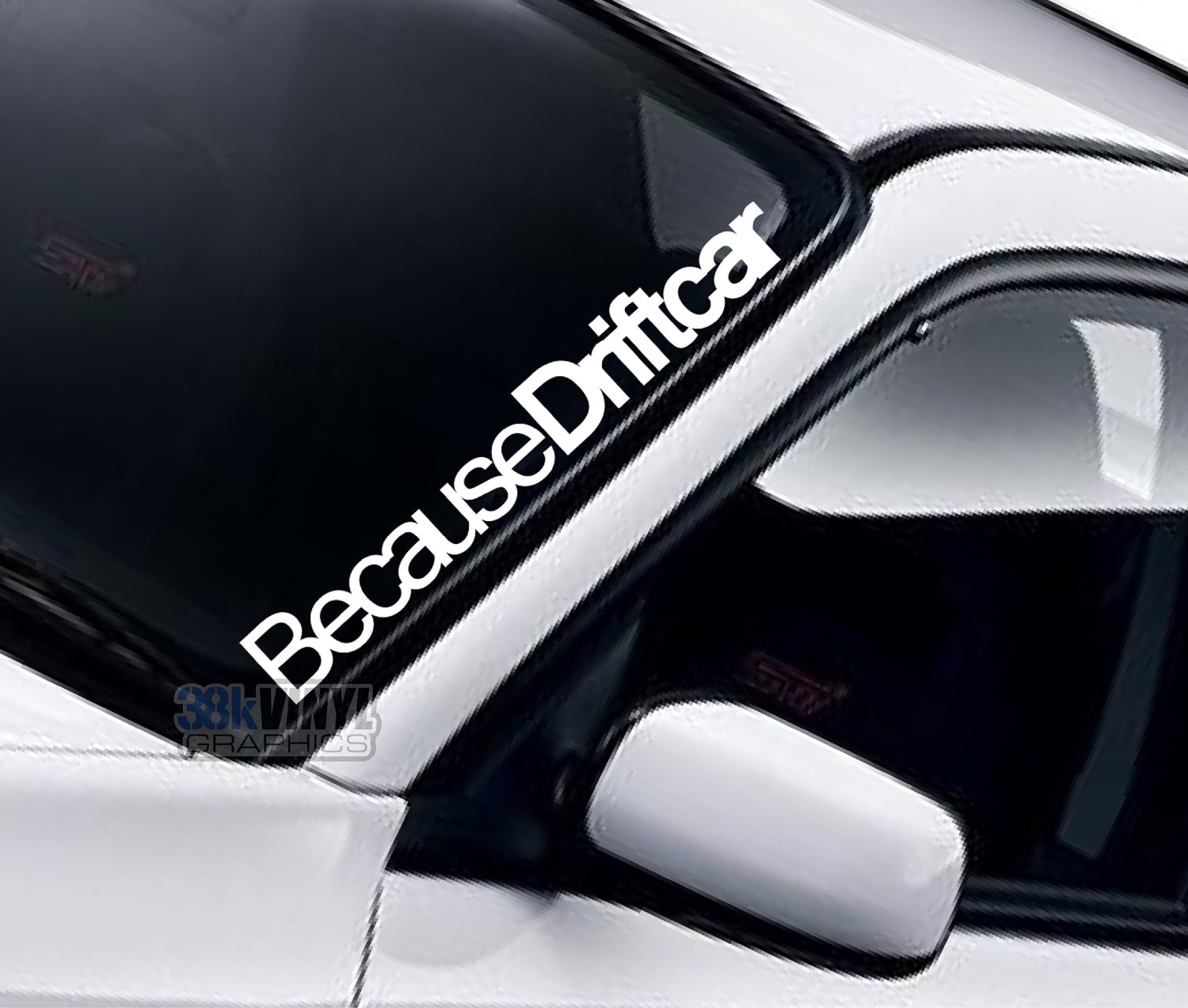 Adesivo Per Auto 3S Motorline - 'Built Not Buy JDM Drifted Race' In Vinile Opaco, Fustellato Senza Sfondo