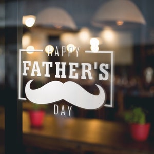 Happy Father's Day Window Sticker Retail Display Window Decal - Etsy