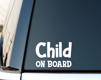 Child on board car sticker Kids Baby Children Fun Safety Warning Decal