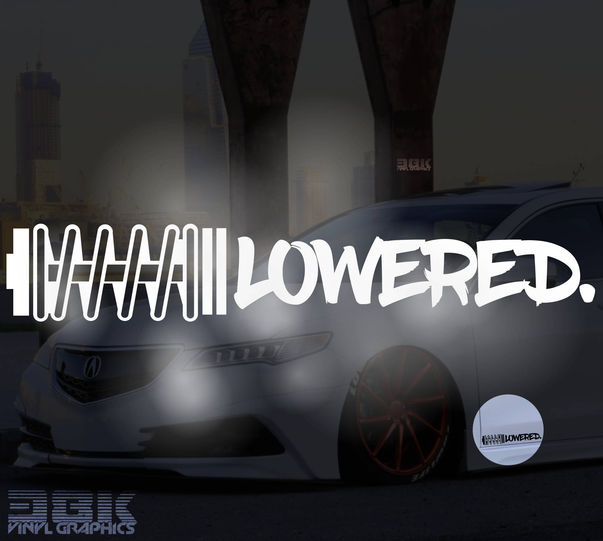 Static Coilover Auto Aufkleber Low Lowered Stance Tuning Autoaufkleber