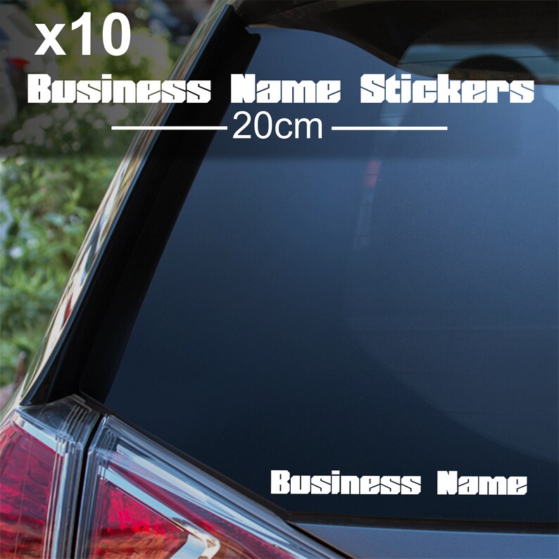 Car Website Sticker Sample Car Stickers, Personalised Car Sticker, Custom Text Decal, Business ...