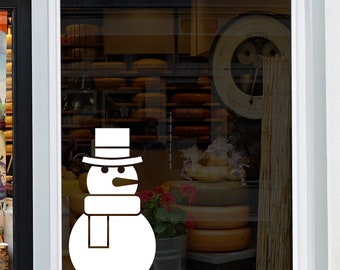 Snowman Sticker for Windows Xmas Shop Display Christmas Window Home Decoration Decal